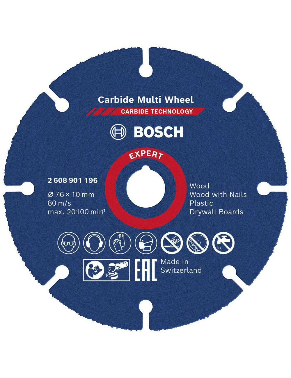 BOSCH TARCZA UNIWERSALNA 76mm DREWNO, PLASTIK, GIPS EXPERT CMW