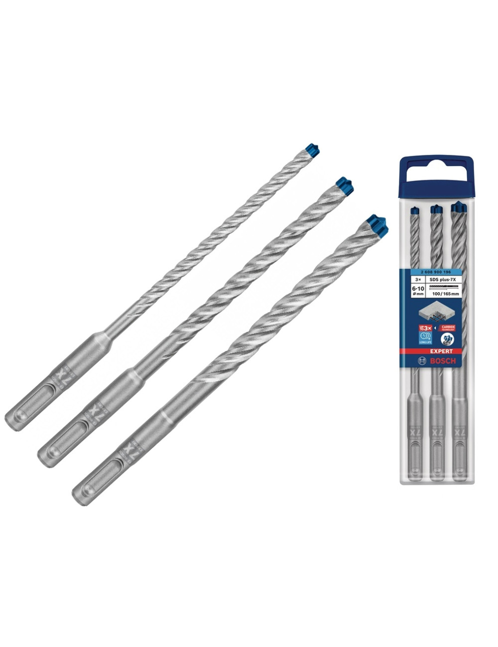 BOSCH WIERTŁO SDS PLUS-7X ZESTAW 3szt EXPERT