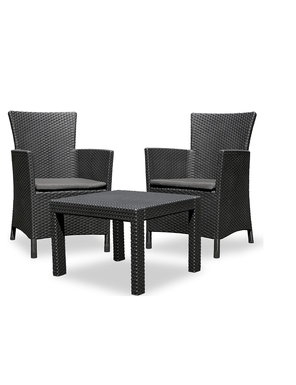 KETER MEBLE OGRODOWE ZESTAW ROSARIO GRAFIT 2 FOTELE+STOLIK