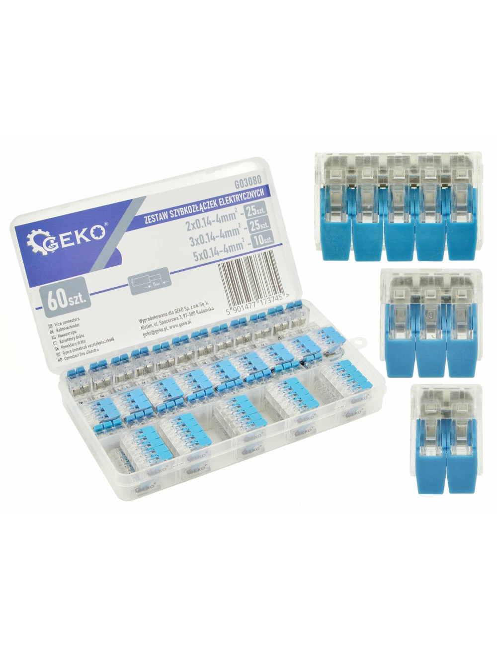 ZESTAW SZYBKOZŁĄCZEK ELEKTRYCZNYCH 60el.