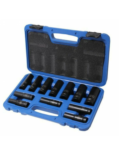 ROCKFORCE NASADKI UDAROWE DŁUGIE 12szt.1/2" 10-24mm WALIZKA