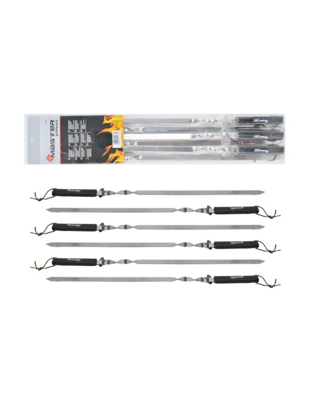 MASTER GRILL SZPIKULCE DO SZASZŁYKÓW 60cm 6szt.