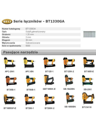 BOSTITCH SZTYFTY BT13 30mm 5000 szt.