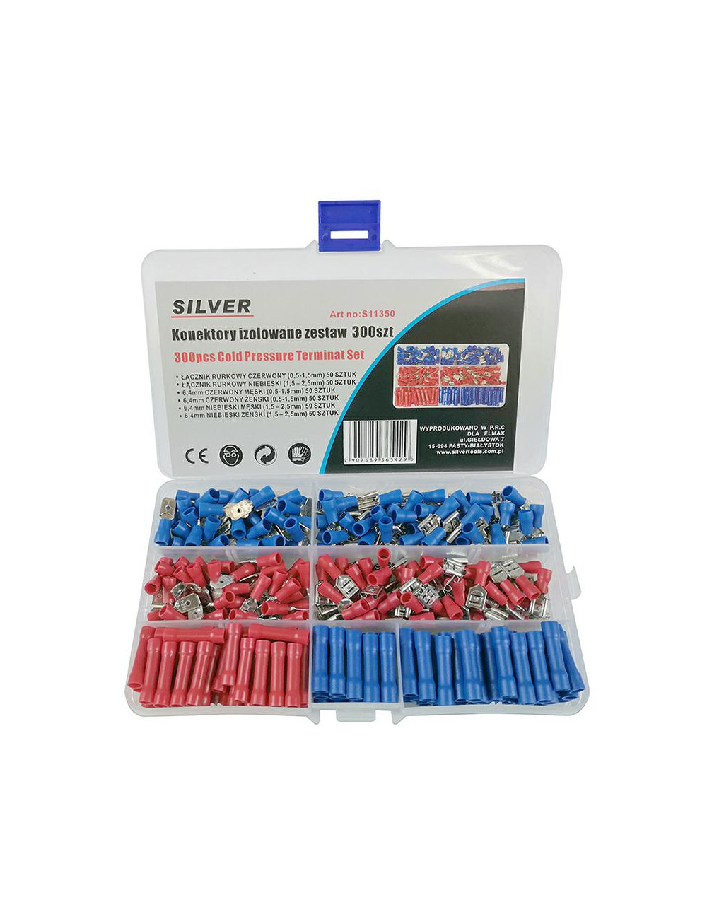 SILVER KONEKTORY IZOLOWANE 300szt.