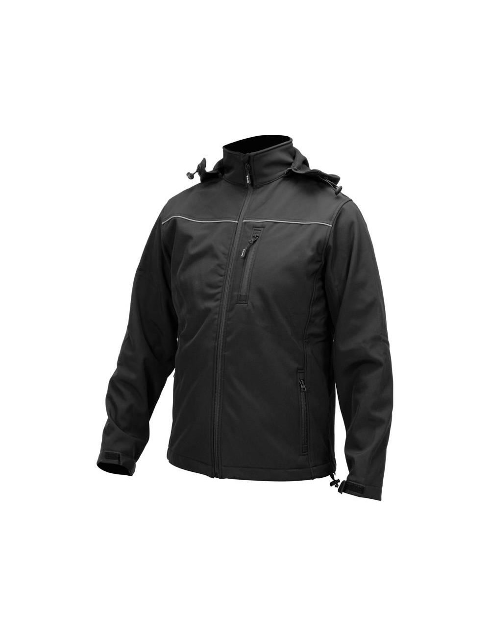 YATO KURTKA SOFTSHELL Z KAPTUREM CZARNA ROZM.XXXL