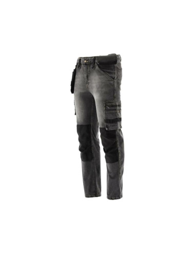 YATO SPODNIE ROBOCZE STRETCH JEANS STEEL GREY ROZM.L