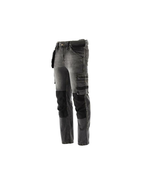 YATO SPODNIE ROBOCZE STRETCH JEANS STEEL GREY ROZM.L XL