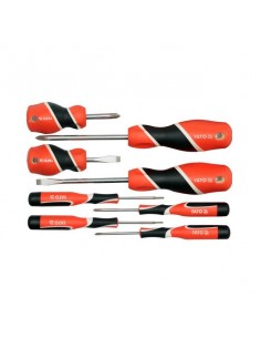 YATO WKRĘTAKI KOMPLET 8szt. PŁASKIE / KRZYŻOWE S2 58 HRC,  25980