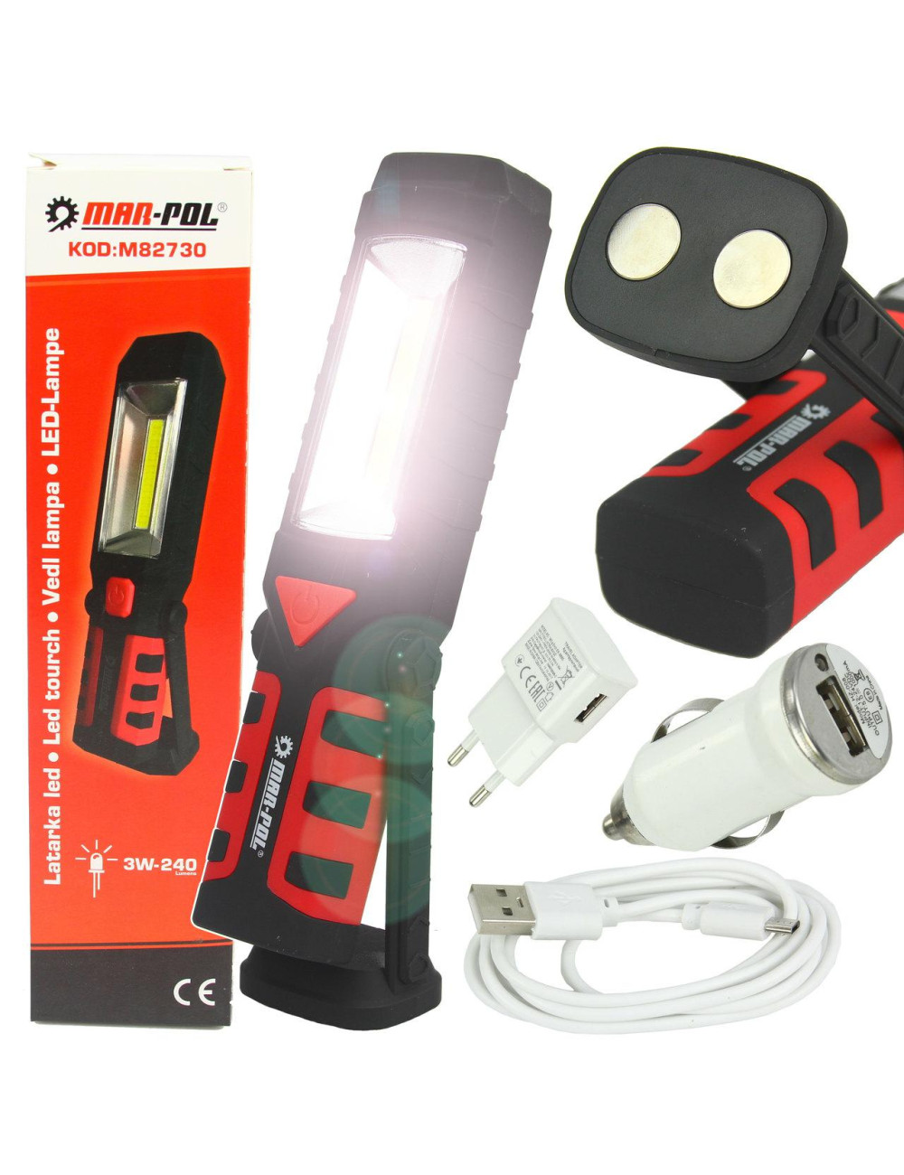 MAR-POL LAMPKA WARSZTATOWA WILOFUNKCYJNA 3W 240 lm