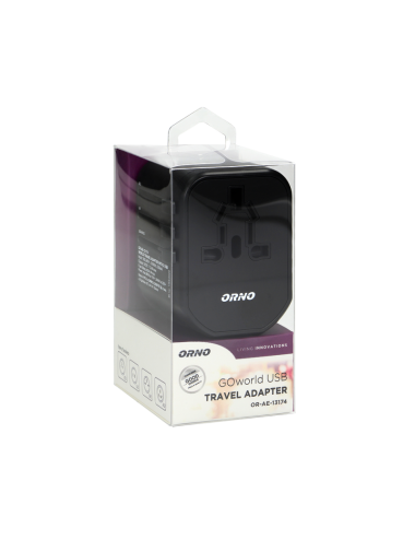 ORNO TRAVEL ADAPTER GOWORLD USB 5V 2,4A USA UK EURO AUS