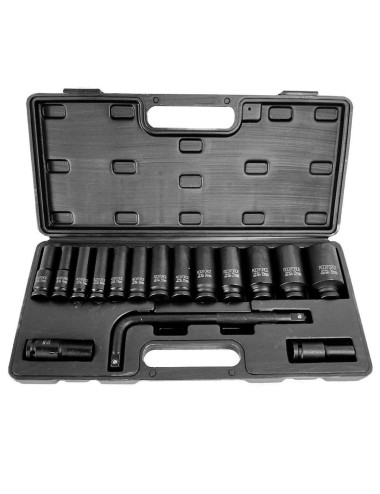 ROCKFORCE NASADKI UDAROWE DŁUGIE 15szt.+1 1/2" 10-36mm