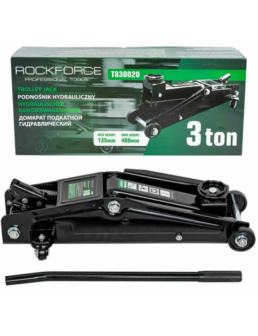 ROCKFORCE DŹWIGNIK "ŻABA" 3T (135-400mm)