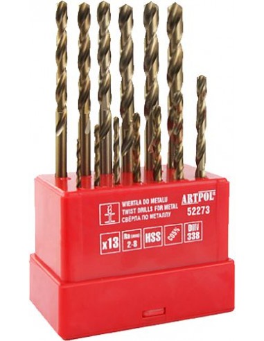 ARTPOL ZESTAW WIERTEŁ KOBALTOWYCH KOMPLET 13szt. 2,0- 8,0mm