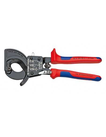 KNIPEX NOŻYCE DO CIĘCIA KABLI I PRZEWODÓW DO 32mm ZAPADKOWE
