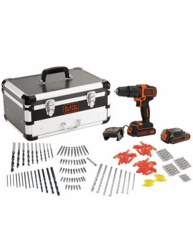 BLACK + DECKER WKRĘTARKA 18V BDC718AS2F 2x1,5Ah +80 ACC