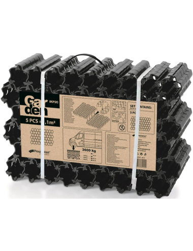 KRATKA PARKINGOWA PLANT CZARNA 5szt. 1,1m2 PROSPERPLAST