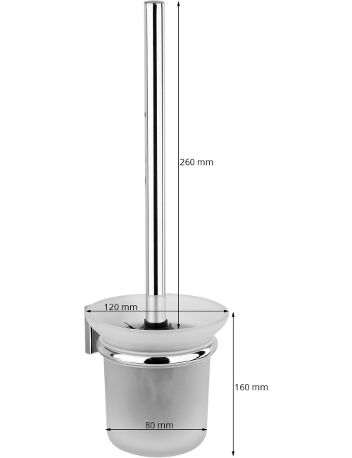 FALA SZCZOTKA WC QUAD CHROM