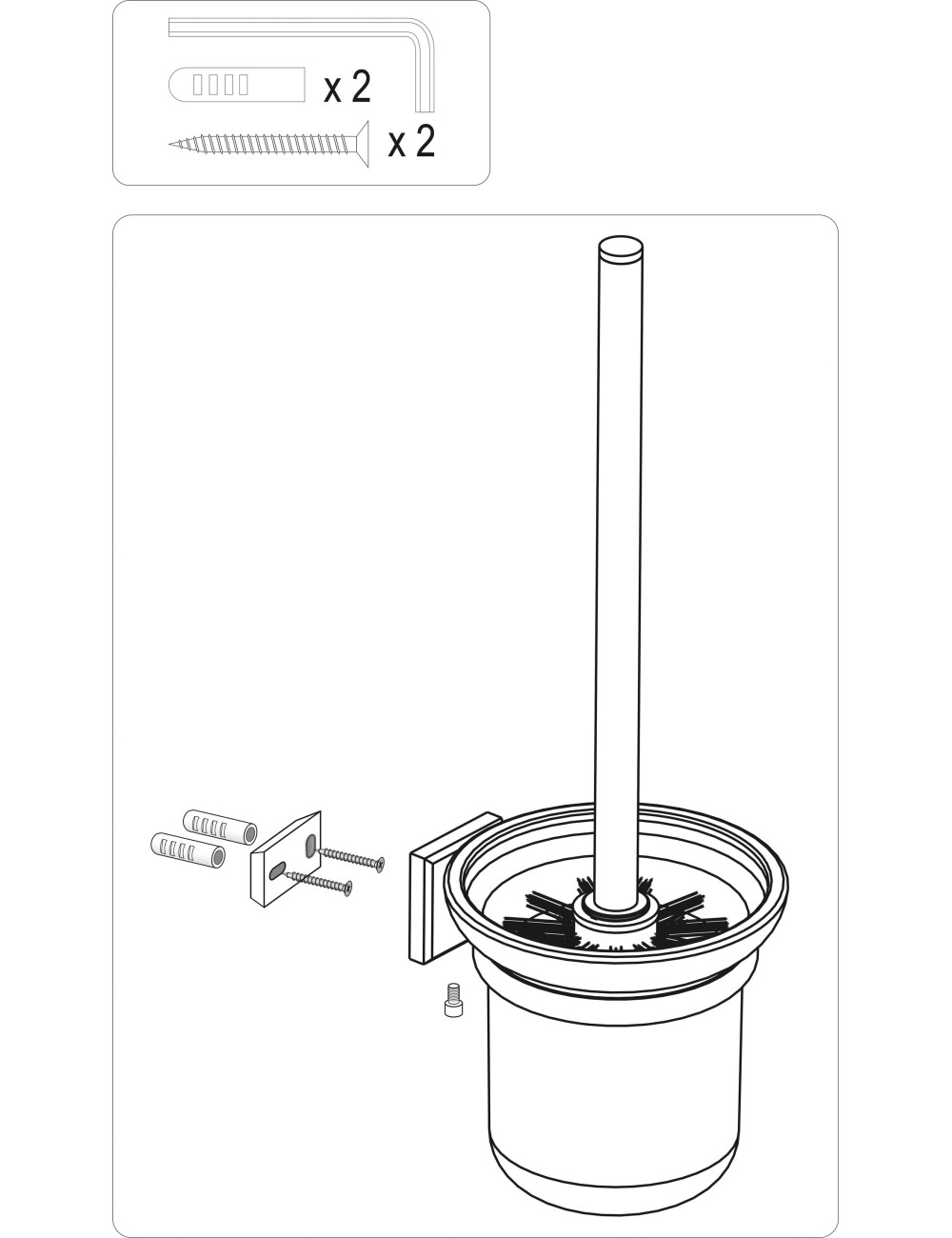 FALA SZCZOTKA WC QUAD CHROM