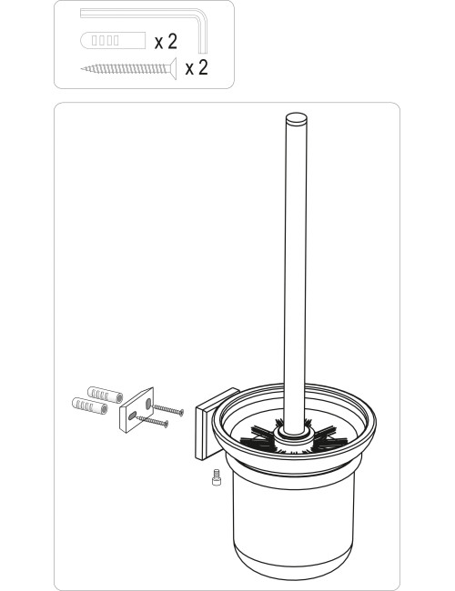 FALA SZCZOTKA WC QUAD CHROM