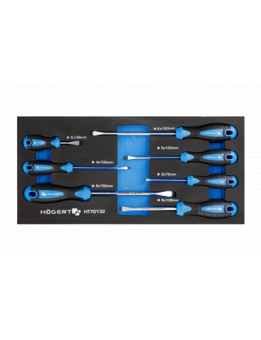 HOEGERT WKRĘTAKI PŁASKIE KOMPLET 7szt. WKŁAD EVA