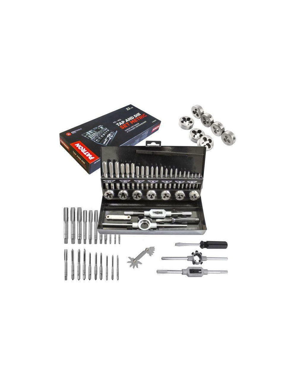 GWINTOWNIKI + NARZYNKI KOMPLET 32cz. PATRON