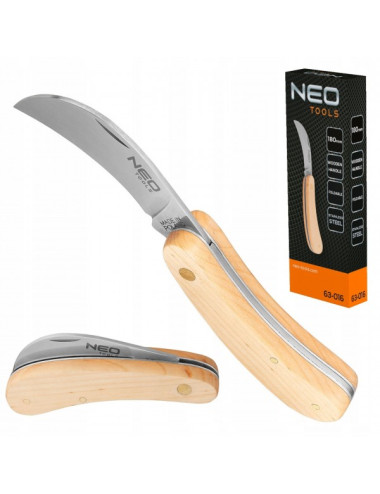 NEO NÓŻ MONTERSKI SIERPAK DREWNIANA RĄCZKA