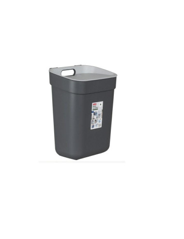 CURVER KOSZ DO SEGREGACJI ŚMIECI 10L CIEMNY SZARY JASNY SZARY