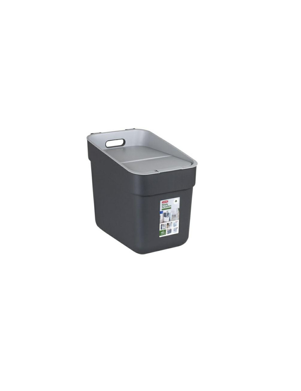 CURVER KOSZ DO SEGREGACJI ŚMIECI 20L CIEMNY SZARY JASNY SZARY