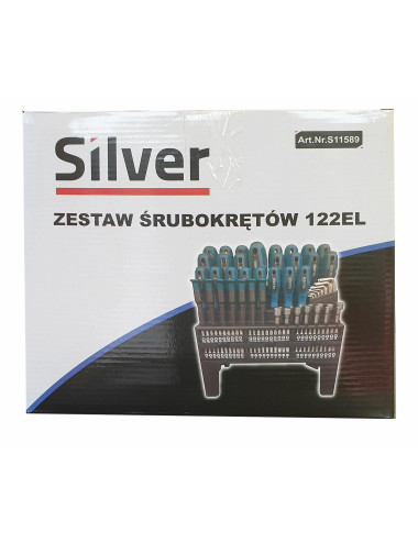 WKRĘTAKI 122szt. SILVER