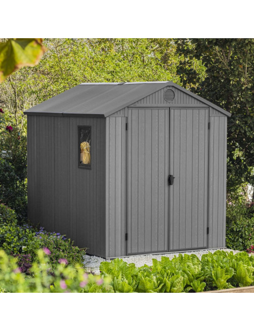 KETER DOMEK NARZĘDZIOWY OGRODOWY DARWIN SZARY 190 x 244 x 221cm