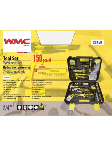 ZESTAW NARZĘDZI 150el WMC