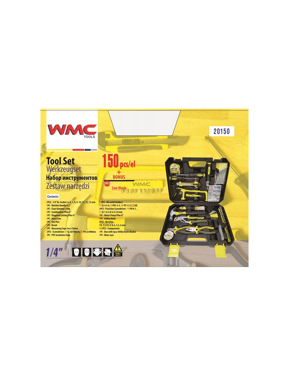 ZESTAW NARZĘDZI 150el WMC