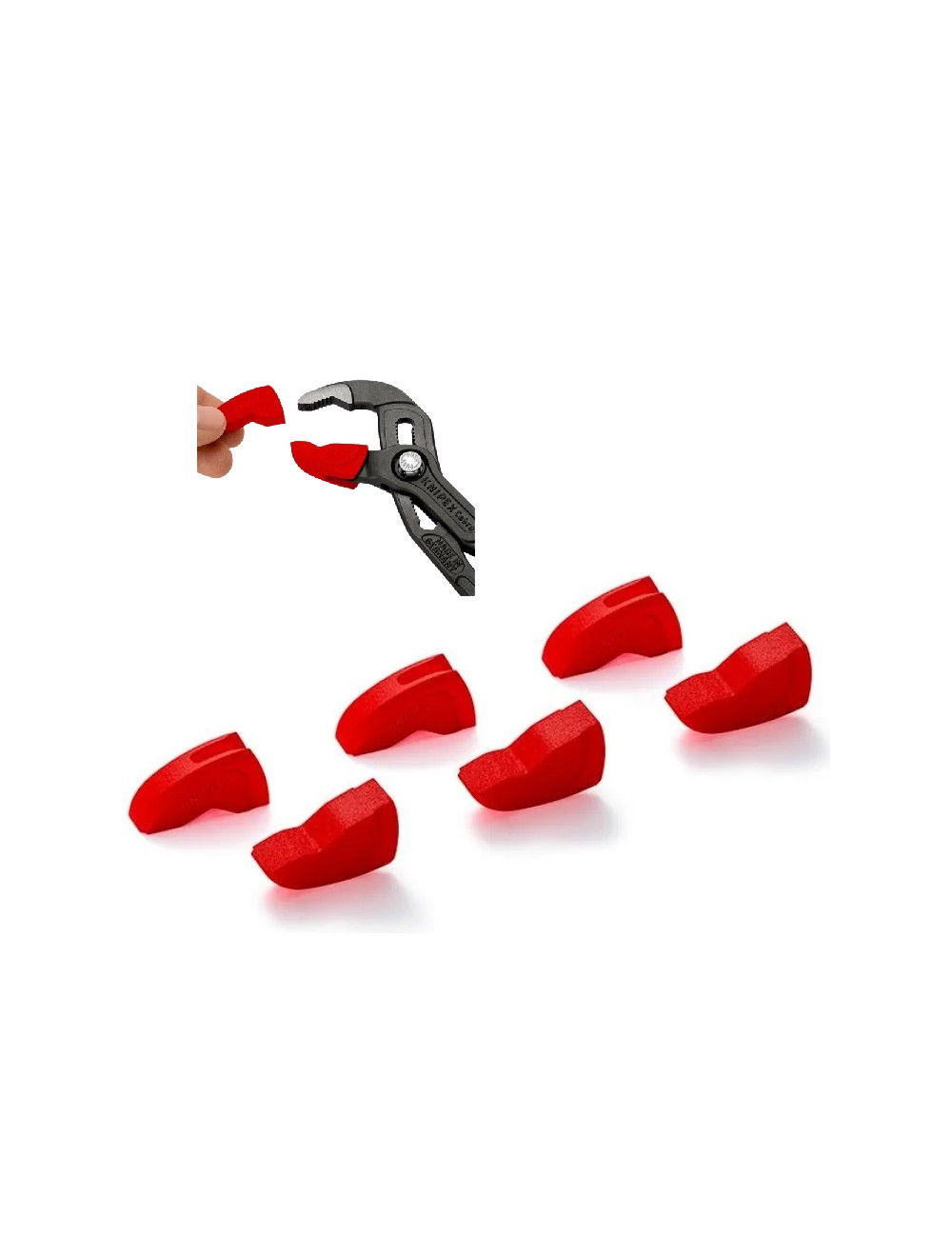 KNIPEX NAKŁADKI DO SZCZYPIEC GŁADKIE 250mm 3 KOMPLET