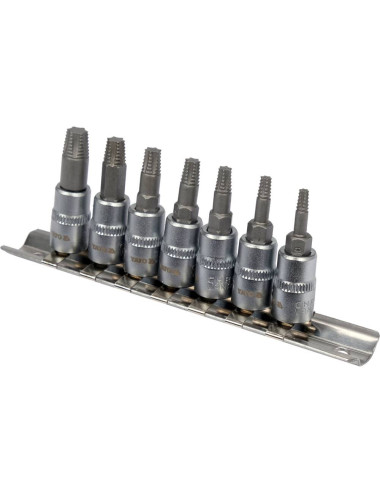 YATO KLUCZE SPIRALNE DO OBROBIONYCH ŚRUB 1/4" KOMPLET 7el. YT-04581