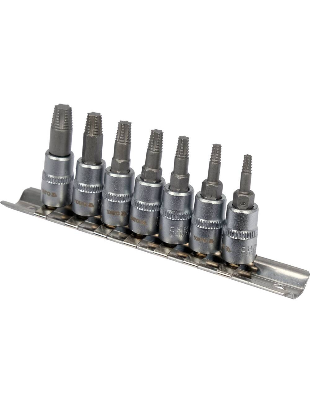 YATO KLUCZE SPIRALNE DO OBROBIONYCH ŚRUB 1/4" KOMPLET 7el. YT-04581