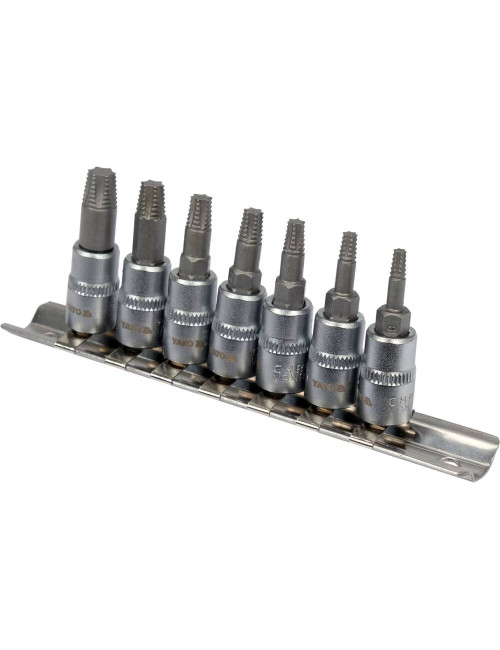 YATO KLUCZE SPIRALNE DO OBROBIONYCH ŚRUB 1/4" KOMPLET 7el. YT-04581