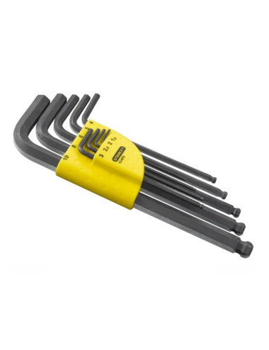 STANLEY ZESTAW IMBUSÓW Z KULĄ 9szt.1,5 - 10mm