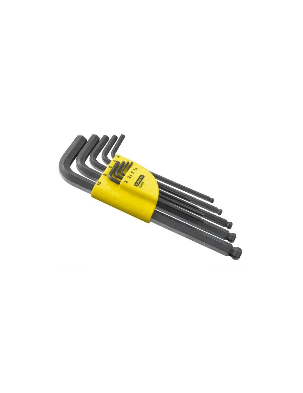 STANLEY ZESTAW IMBUSÓW Z KULĄ 9szt.1,5 - 10mm