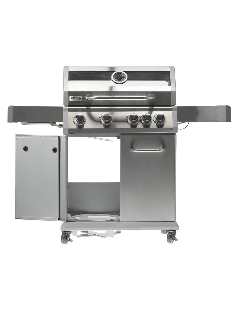 YATO GRILL GAZOWY 4+1 STAL NIERDZEWNA 14,2KW YG-20003