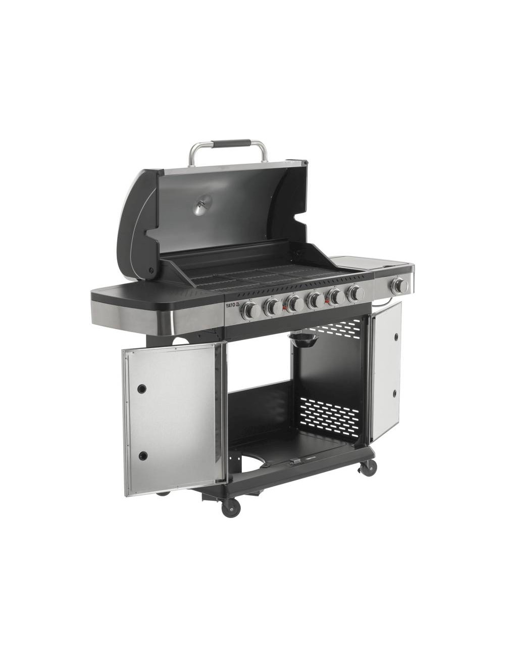 YATO GRILL GAZOWY 6+1 STAL NIERDZEWNA 20,2KW YG-20004