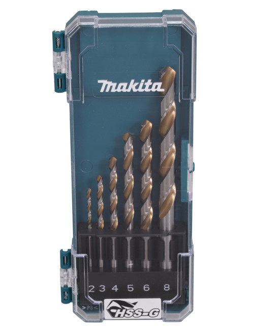 MAKITA ZESTAW WIERTEŁDO METALU HSS-G 6szt. 2 3 4 5 6 8mm