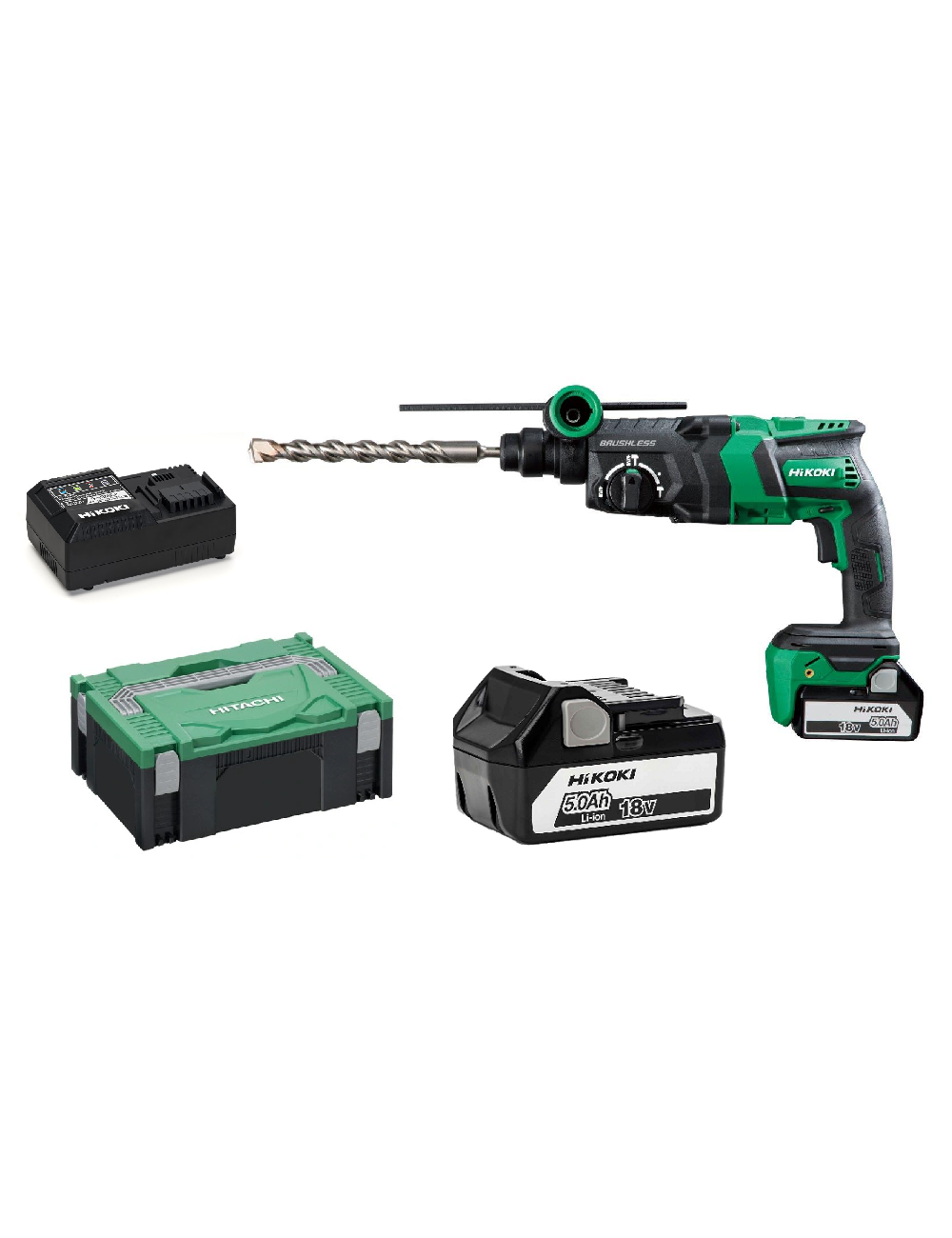 HIKOKI MŁOTOWIERTARKA 18V DH18DPC 3,2J 2x5,0Ah HITSYSTEM