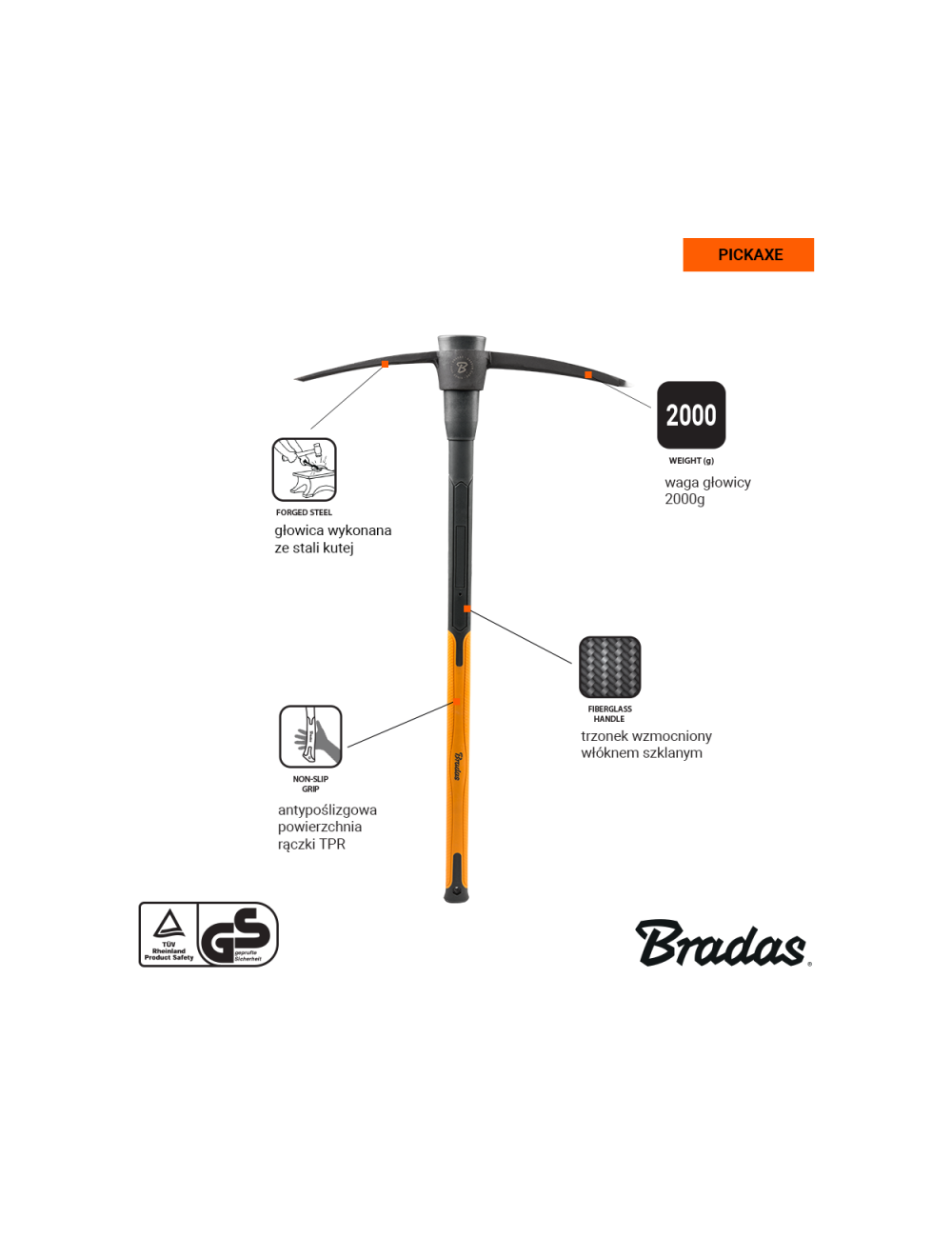 KILOF 2000g WŁÓKNO SZKLANE FIBERGLASS BRADAS