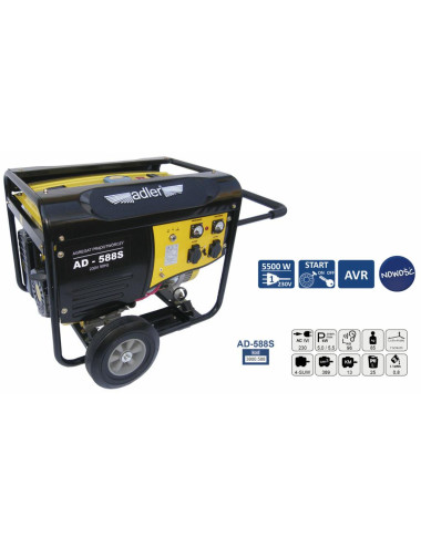 ADLER GENERATOR PRĄDOTWÓRCZY 5,5 KW AD-588S