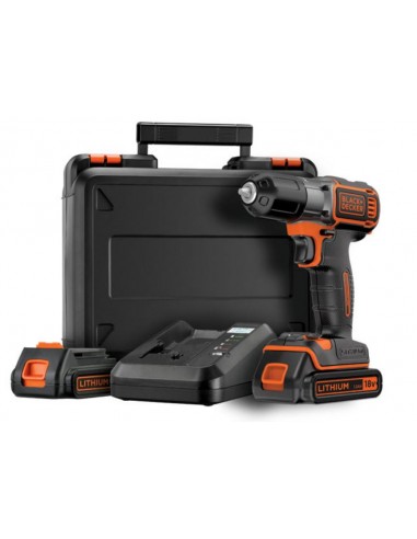BLACK+DECKER WIERTARKO-WKRĘTARKA 18V 2 x 1,5AH LI-ION AUTOSENSE + WALIZKA ASD18KB