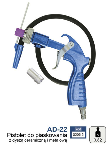 ADLER PISTOLET DO PIASKOWANIA Z DYSZĄ CERAMICZNĄ AD-22