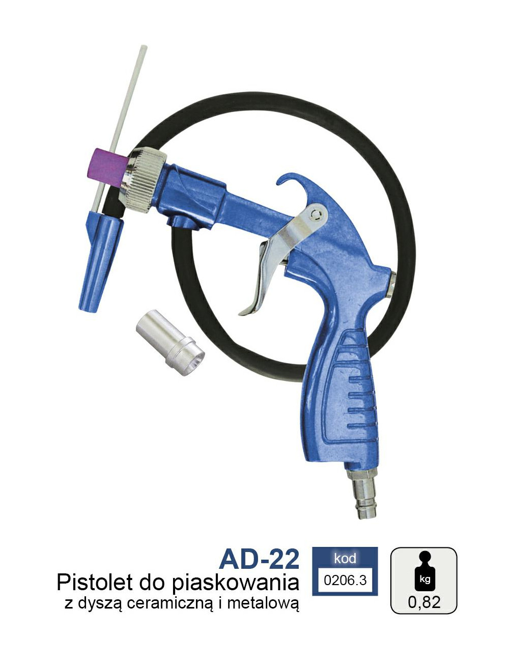ADLER PISTOLET DO PIASKOWANIA Z DYSZĄ CERAMICZNĄ AD-22