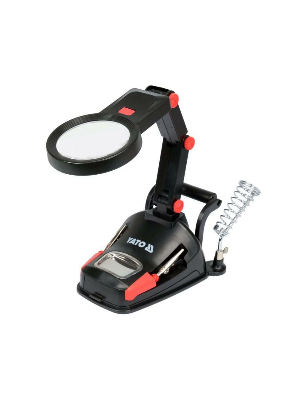 YATO LUPA UCHWYT TRZECIA RĘKA Z PODŚWIETLENIEM YT-73861