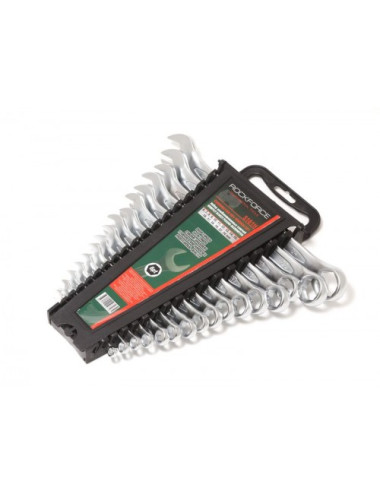 ROCKFORCE KLUCZ PŁASKO-OCZKOWY KOMPLET 16el. (6-24mm)