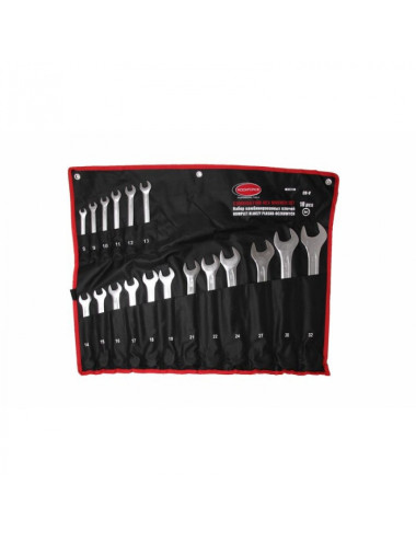 ROCKFORCE KLUCZ PŁASKO-OCZKOWY KOMPLET 18el. (8-32mm)